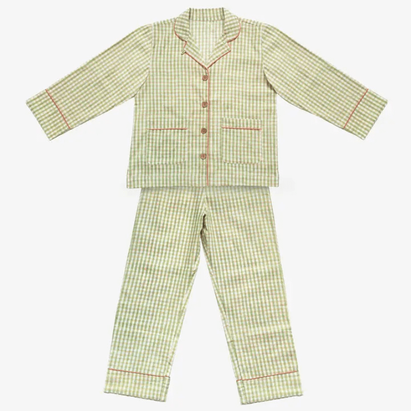 Junior Organic Cotton Pyjamas | Sage by YONDER - Maude Kids Decor