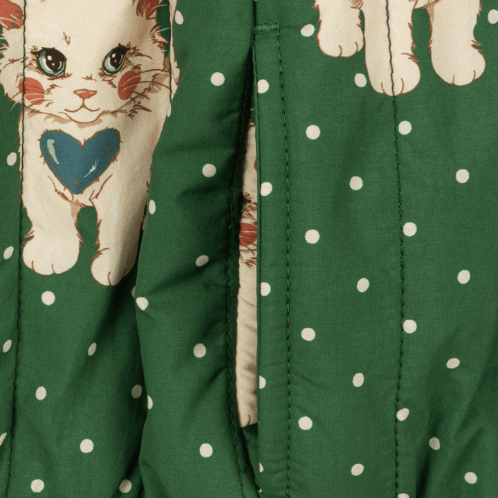 Juno Printed Bomber Jacket | Dot Miao Verde by Konges Sløjd - Maude Kids Decor