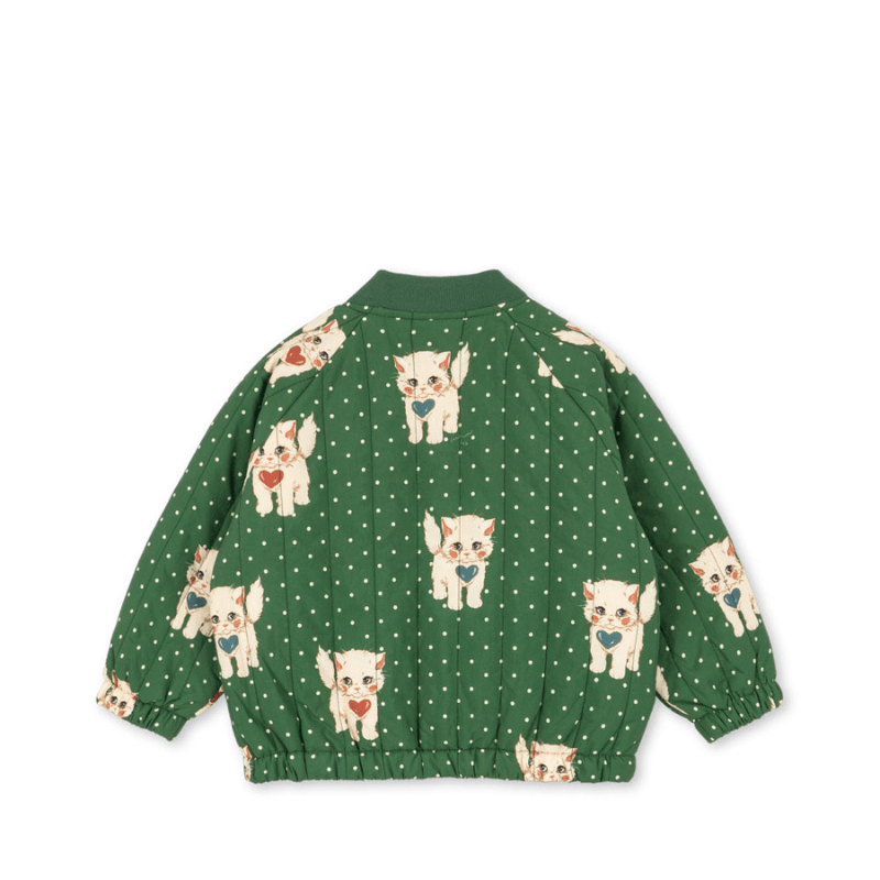 Juno Printed Bomber Jacket | Dot Miao Verde by Konges Sløjd - Maude Kids Decor