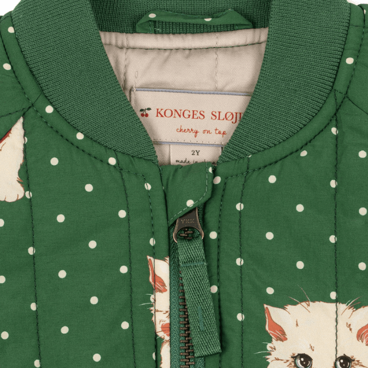 Juno Printed Bomber Jacket | Dot Miao Verde by Konges Sløjd - Maude Kids Decor