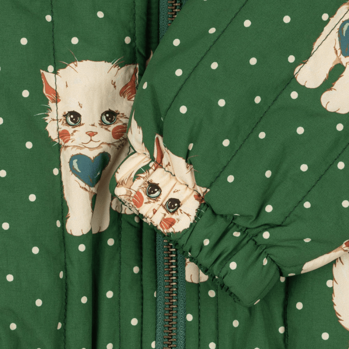 Juno Printed Bomber Jacket | Dot Miao Verde by Konges Sløjd - Maude Kids Decor