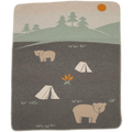 JUWEL Baby Blanket - Camping Bears | Grey by David Fussenegger - Maude Kids Decor
