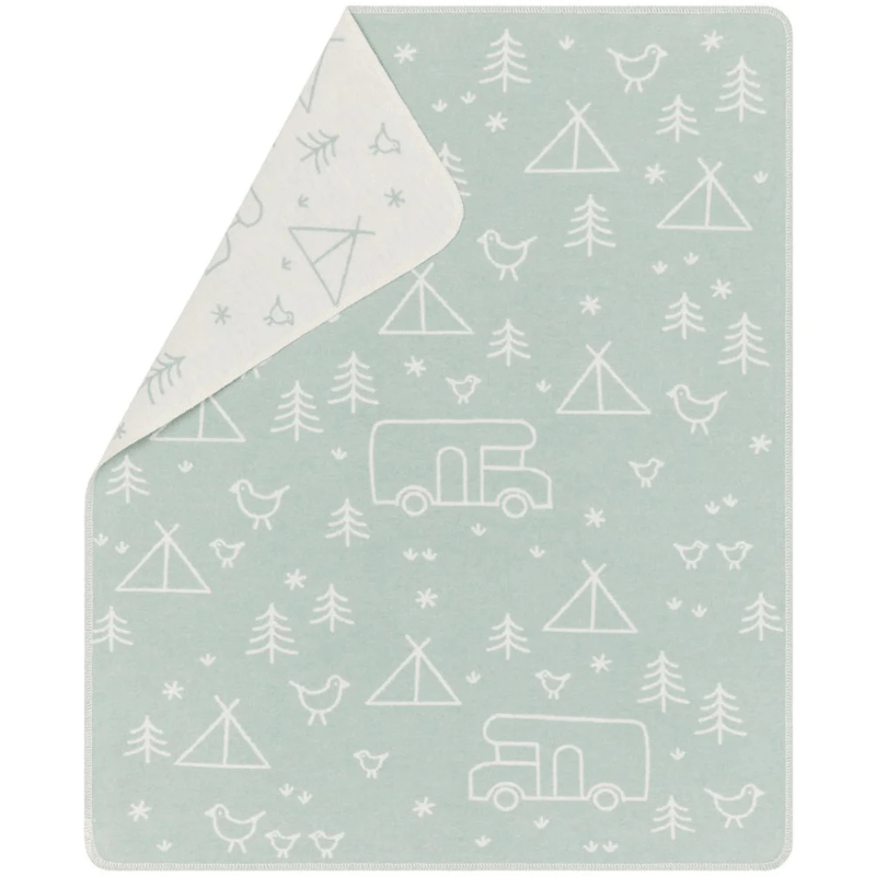 JUWEL Baby Blanket - Camping | Light Green by David Fussenegger - Maude Kids Decor