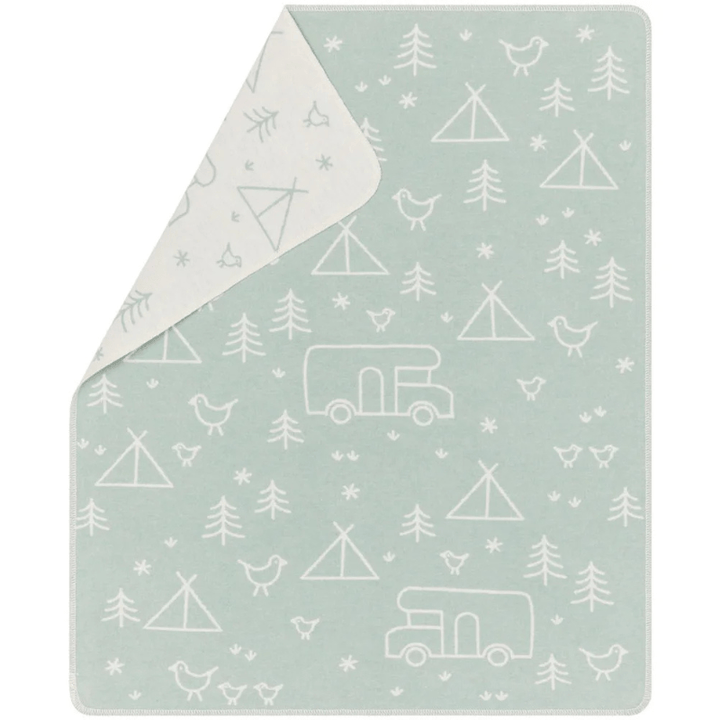 JUWEL Baby Blanket - Camping | Light Green by David Fussenegger - Maude Kids Decor