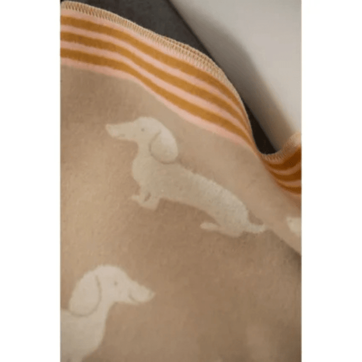JUWEL Baby Blanket - Dachshund | Ecru by David Fussenegger - Maude Kids Decor
