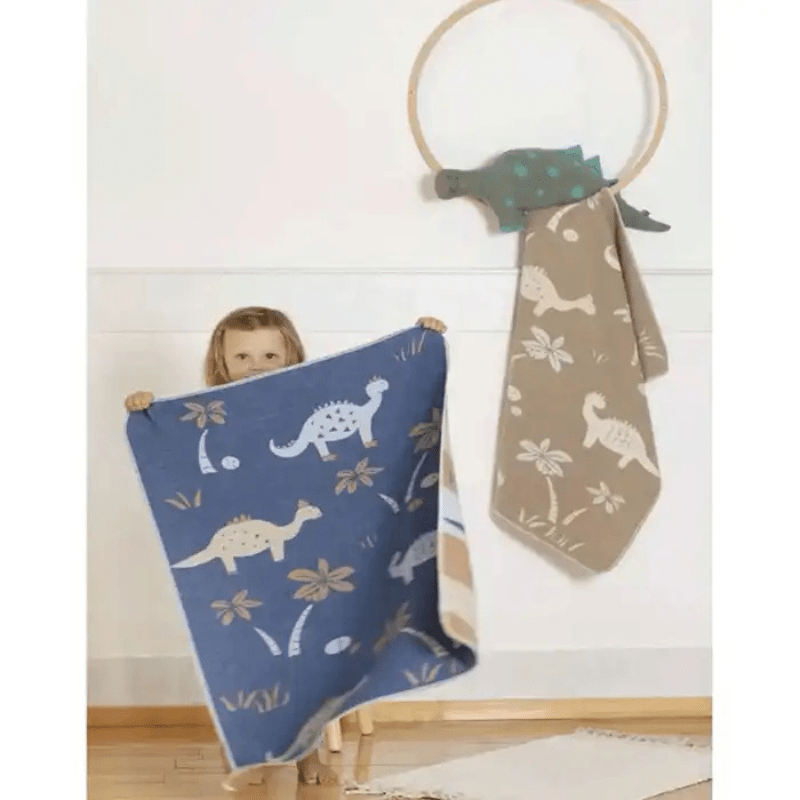 JUWEL Baby Blanket - Dinos | Sand by David Fussenegger - Maude Kids Decor