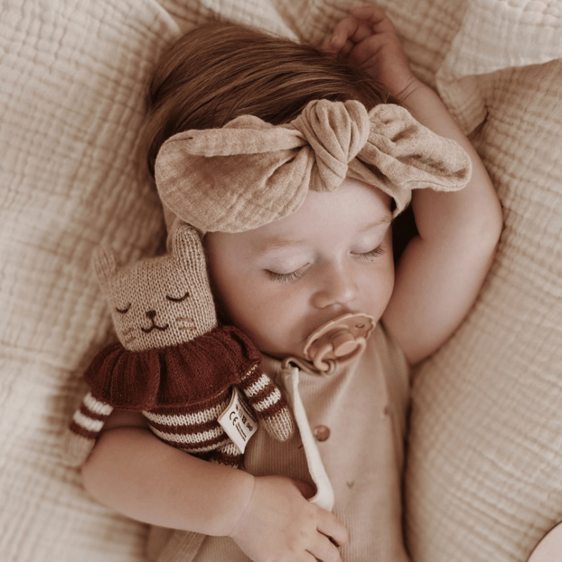 Kitten Alpaca Knit Toy | Sienna Striped Romper by Main Sauvage - Maude Kids Decor