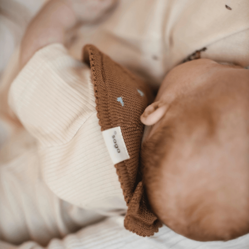 Knitted Baby Bib by Saga Copenhagen - Maude Kids Decor