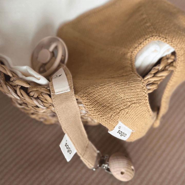 Knitted Baby Bib by Saga Copenhagen - Maude Kids Decor