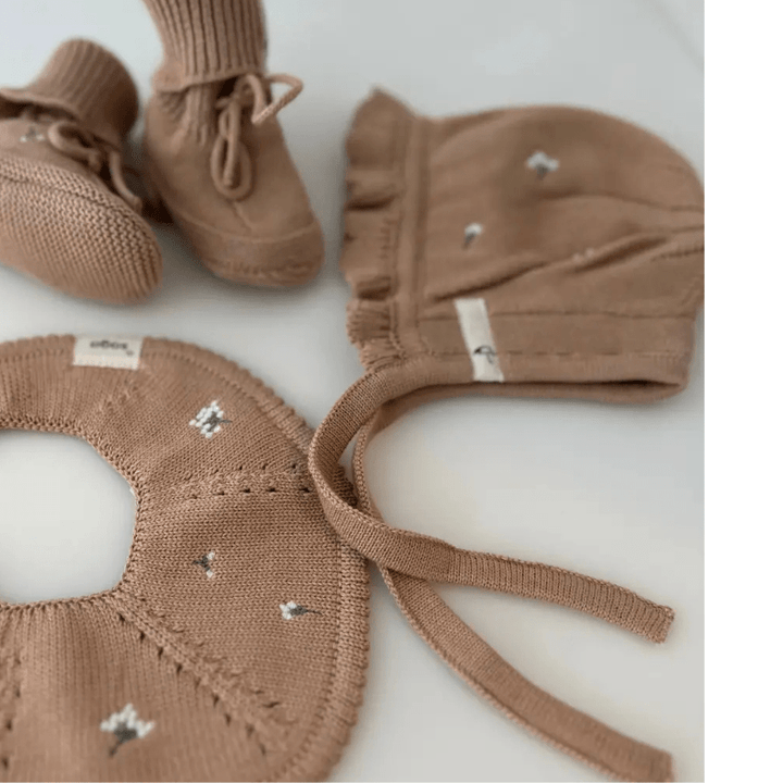 Knitted Baby Bib by Saga Copenhagen - Maude Kids Decor
