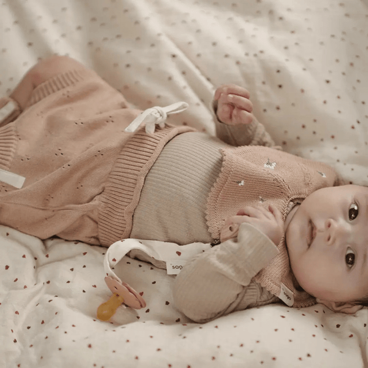 Knitted Baby Bib by Saga Copenhagen - Maude Kids Decor