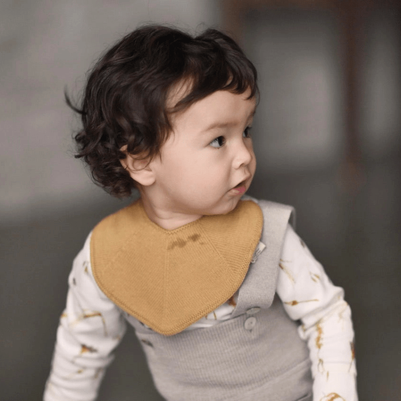 Knitted Baby Bib by Saga Copenhagen - Maude Kids Decor