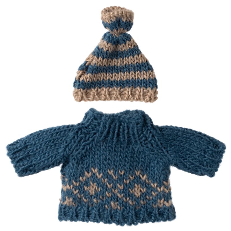 Knitted Sweater and Hat | Mouse by Maileg - Maude Kids Decor