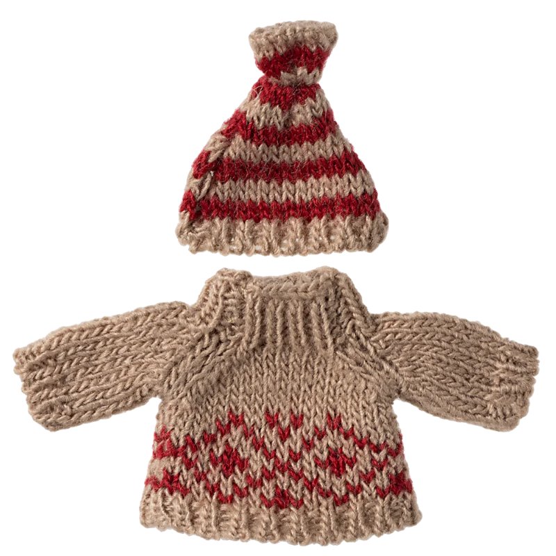 Knitted Sweater and Hat | Mouse by Maileg - Maude Kids Decor