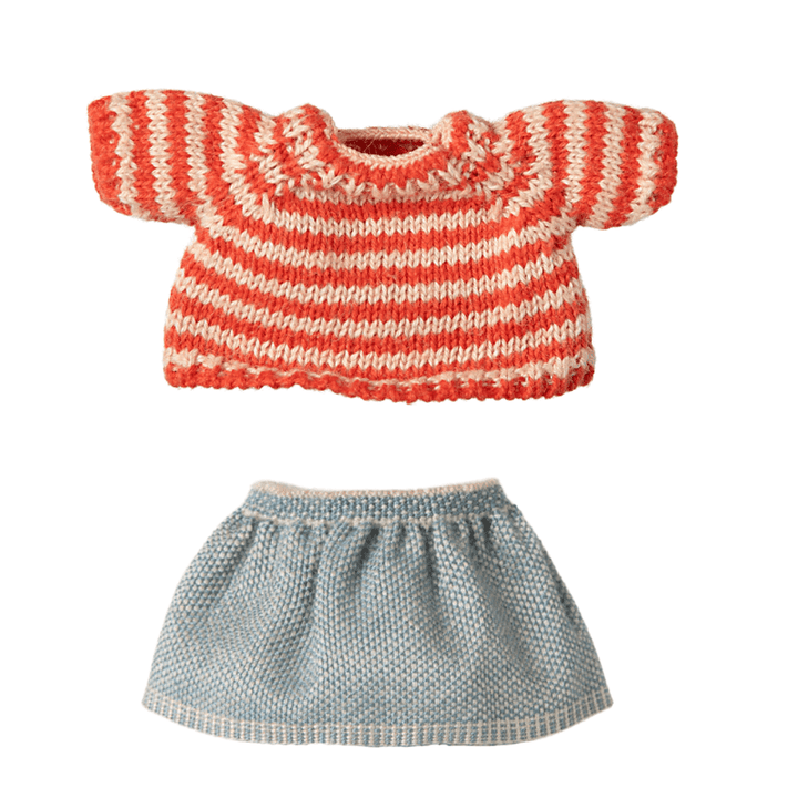 Knitted Sweater and Skirt | Big Sister Mouse by Maileg - Maude Kids Decor
