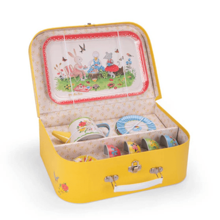 La Grande Famille Metal Tea Set by Moulin Roty - Maude Kids Decor