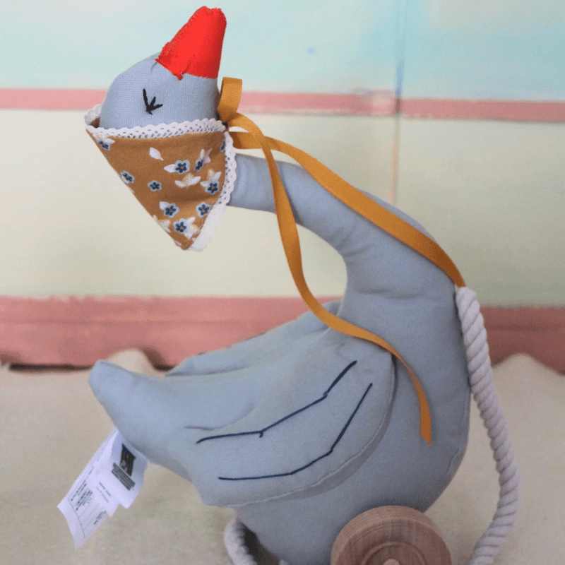 Lady Market Goose Pull Toy by Brownstone Playhouse - Maude Kids Decor