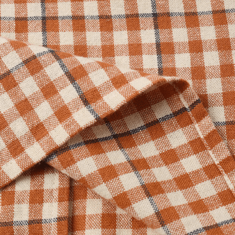 Lapel Collar Short Sleeve Shirt | Poppy Gingham by Rylee &amp; Cru - Maude Kids Decor