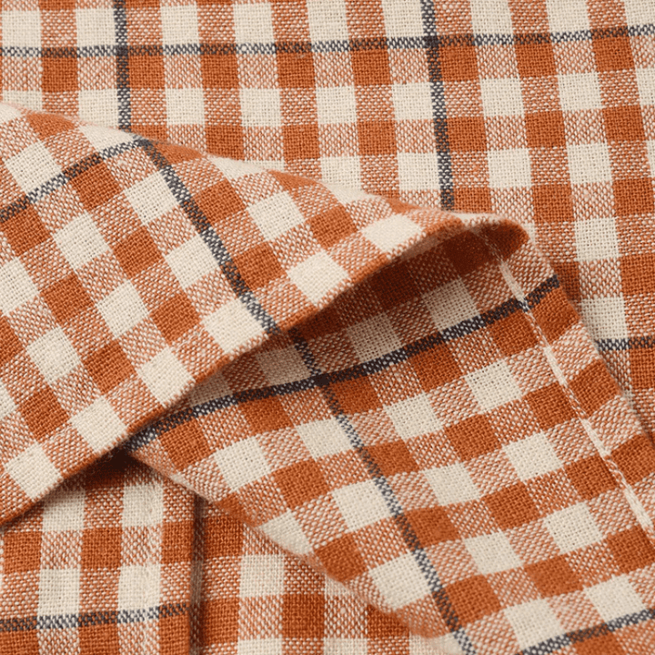 Lapel Collar Short Sleeve Shirt | Poppy Gingham by Rylee &amp; Cru - Maude Kids Decor