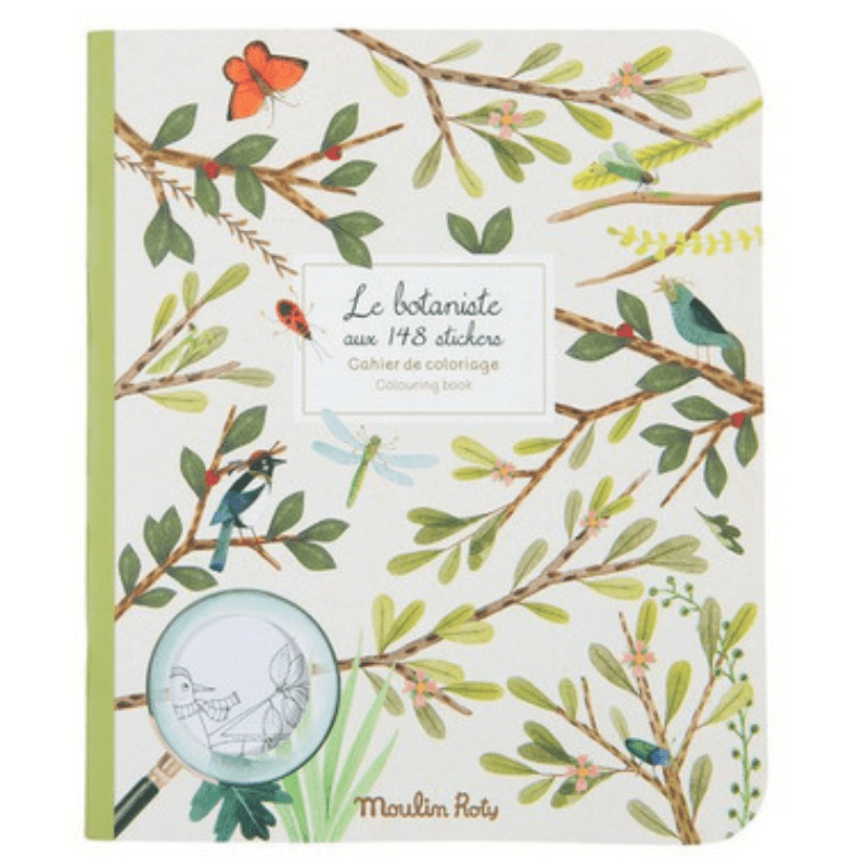 Le Botaniste Colouring Book with Stickers by Moulin Roty - Maude Kids Decor
