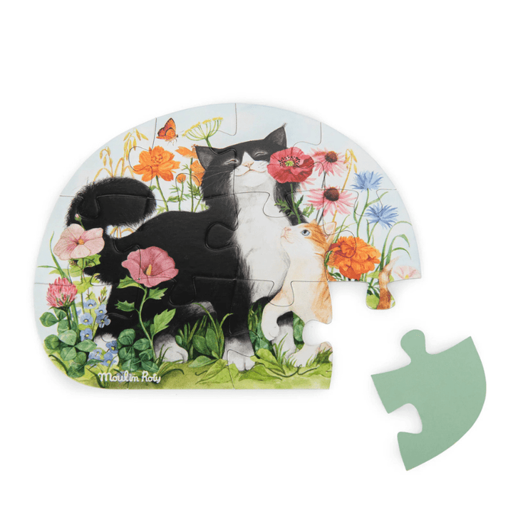 Le Jardinier - Garden Animals 4 Mini Puzzles by Moulin Roty - Maude Kids Decor