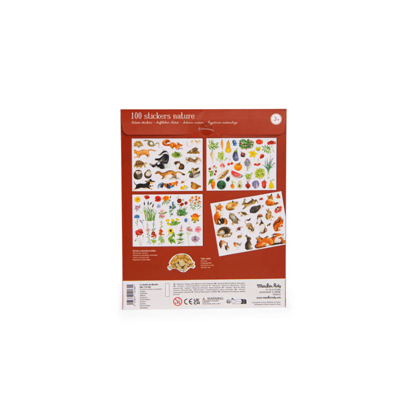 Le Jardinier Nature Stickers Pack of 100 Stickers by Moulin Roty - Maude Kids Decor