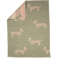 LENA Baby Blanket - Dachshund | Light Green by David Fussenegger - Maude Kids Decor