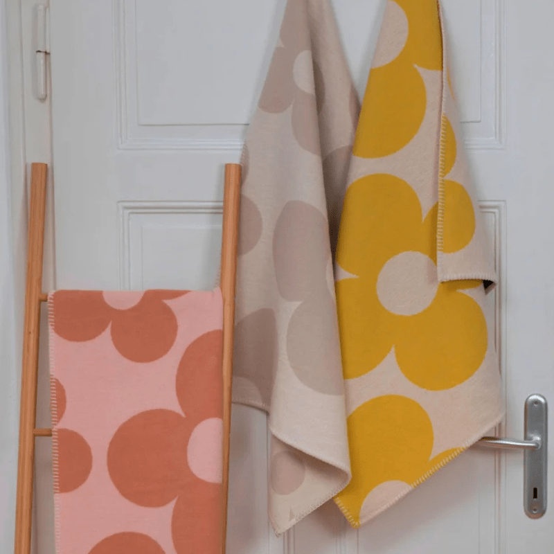 LENA Baby Blanket - Flowers | Ecru by David Fussenegger - Maude Kids Decor