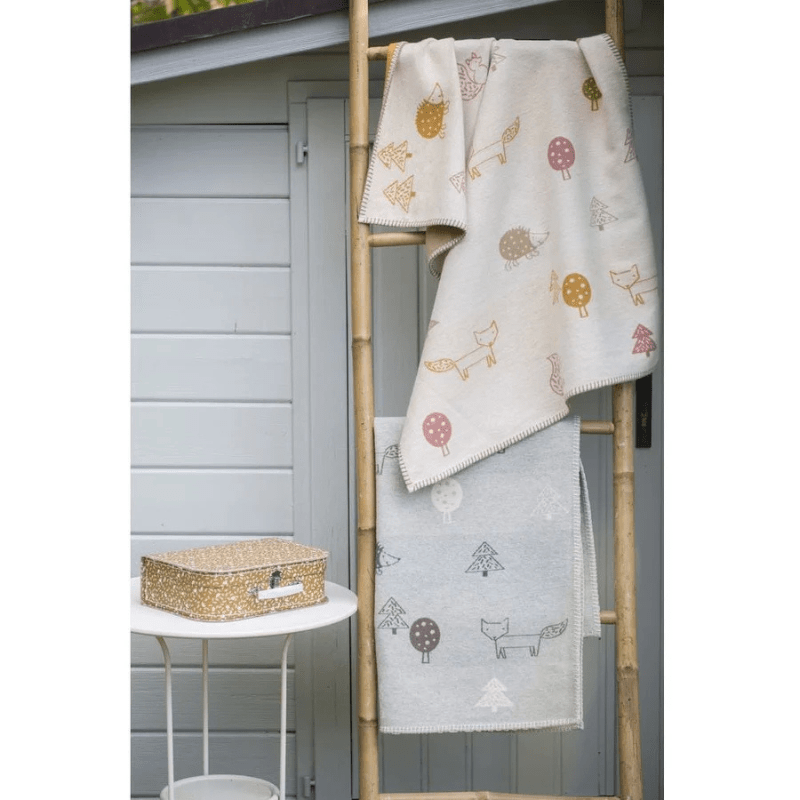 LENA Baby Blanket - Forest Animals | Off - White by David Fussenegger - Maude Kids Decor