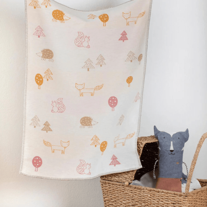 LENA Baby Blanket - Forest Animals | Off - White by David Fussenegger - Maude Kids Decor