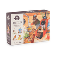 Les Minouchkas - 4 Mini Puzzles A Perfect Day by Moulin Roty - Maude Kids Decor