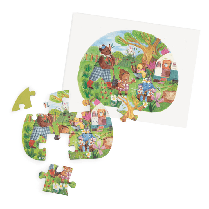 Les Minouchkas - 4 Mini Puzzles A Perfect Day by Moulin Roty - Maude Kids Decor