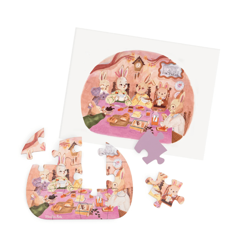 Les Minouchkas - 4 Mini Puzzles A Perfect Day by Moulin Roty - Maude Kids Decor