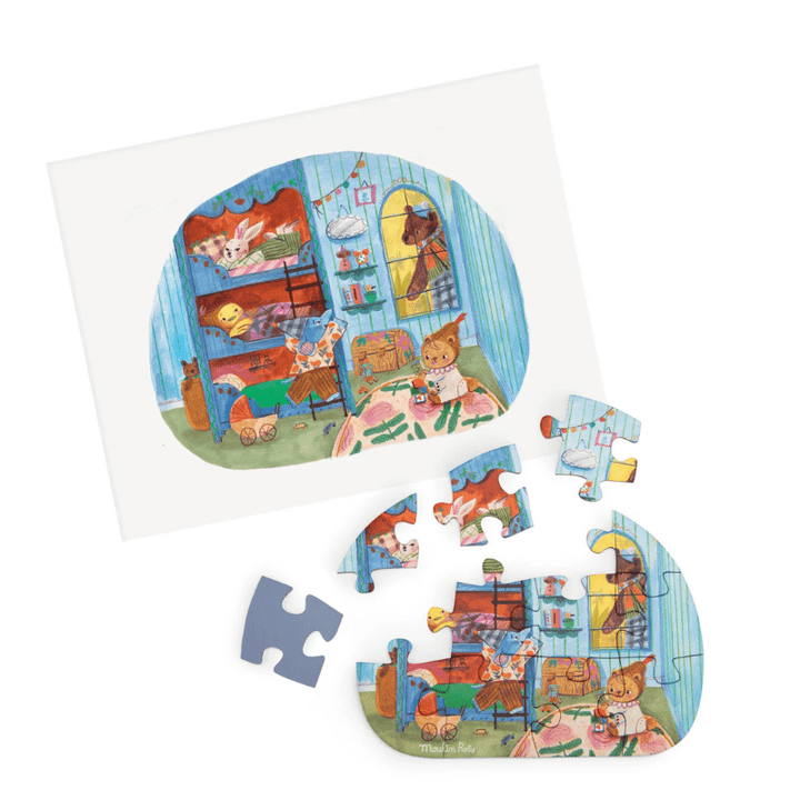 Les Minouchkas - 4 Mini Puzzles A Perfect Day by Moulin Roty - Maude Kids Decor