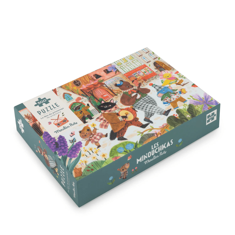 Les Minouchkas - 500 Piece Puzzle | The Spring Festival by Moulin Roty - Maude Kids Decor