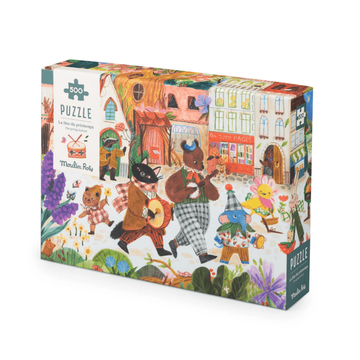 Les Minouchkas - 500 Piece Puzzle | The Spring Festival by Moulin Roty - Maude Kids Decor