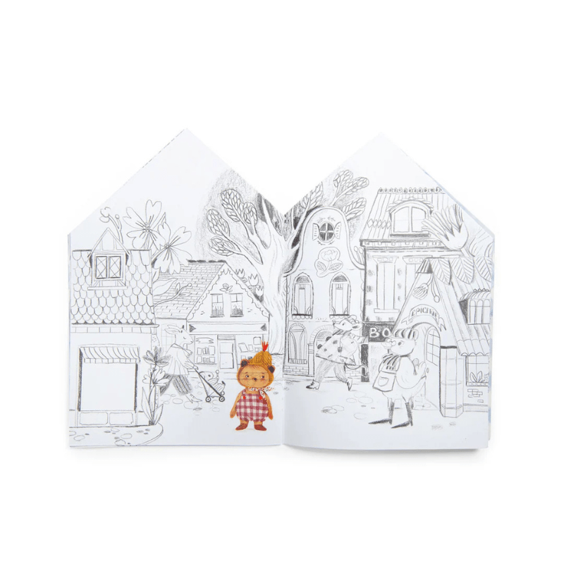 Les Minouchkas Colouring Book with Stickers by Moulin Roty - Maude Kids Decor