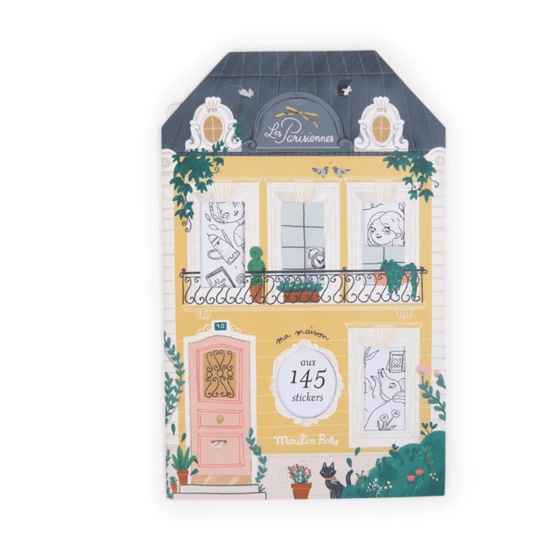 Les Parisiennes Colouring Book with Stickers by Moulin Roty - Maude Kids Decor