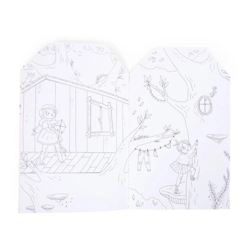 Les Parisiennes Colouring Book with Stickers by Moulin Roty - Maude Kids Decor