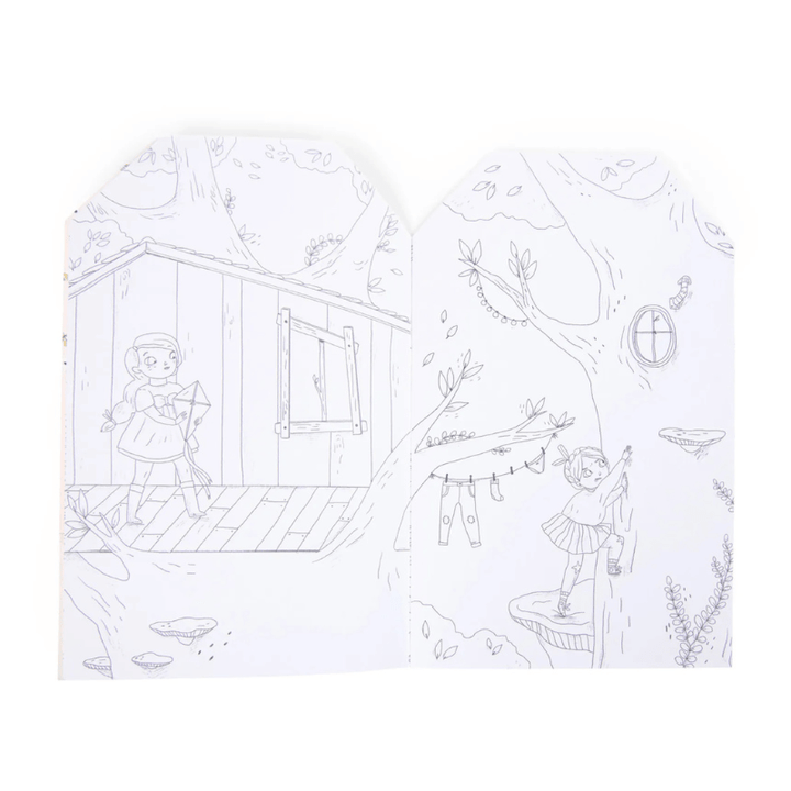 Les Parisiennes Colouring Book with Stickers by Moulin Roty - Maude Kids Decor