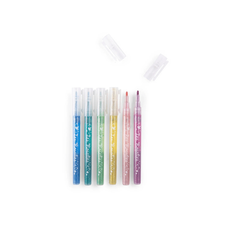 Les Rosalies 6 Glitter Felt Pens by Moulin Roty - Maude Kids Decor