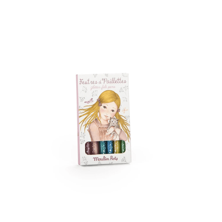 Les Rosalies 6 Glitter Felt Pens by Moulin Roty - Maude Kids Decor