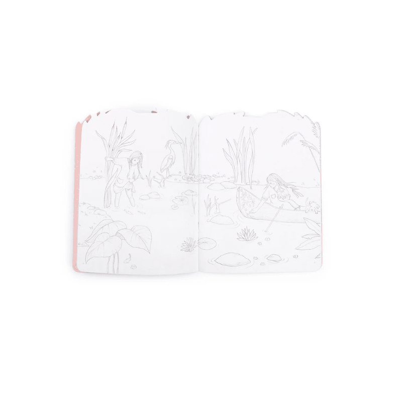 Les Rosalies | Colouring Book with Stickers by Moulin Roty - Maude Kids Decor