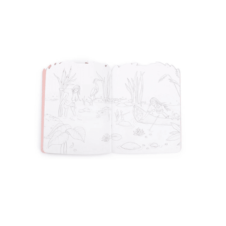 Les Rosalies | Colouring Book with Stickers by Moulin Roty - Maude Kids Decor