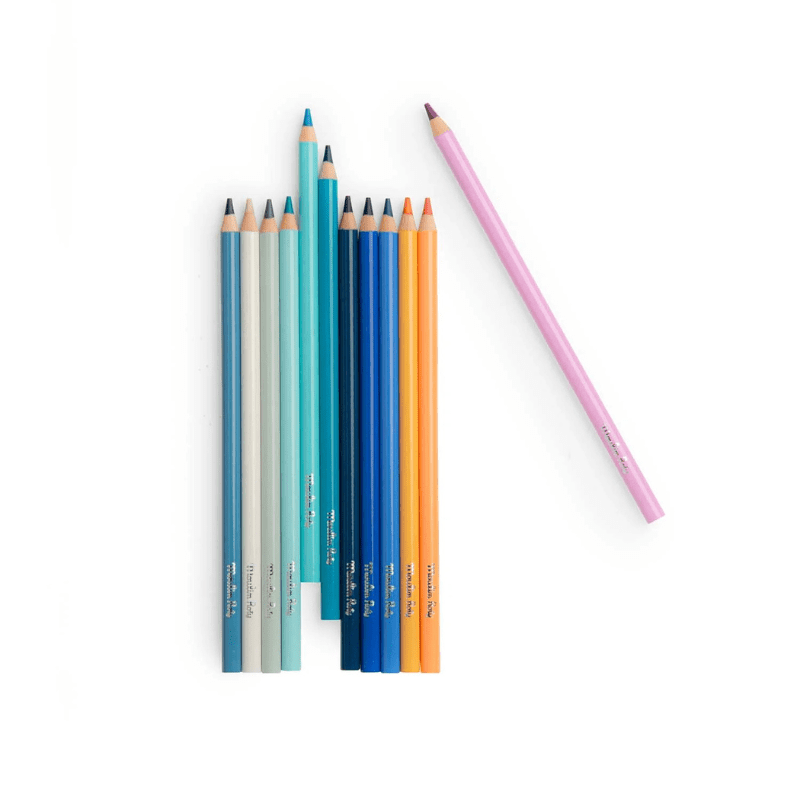 L'Exporateur 12 Sky Colouring Pencils and Cards by Moulin Roty - Maude Kids Decor