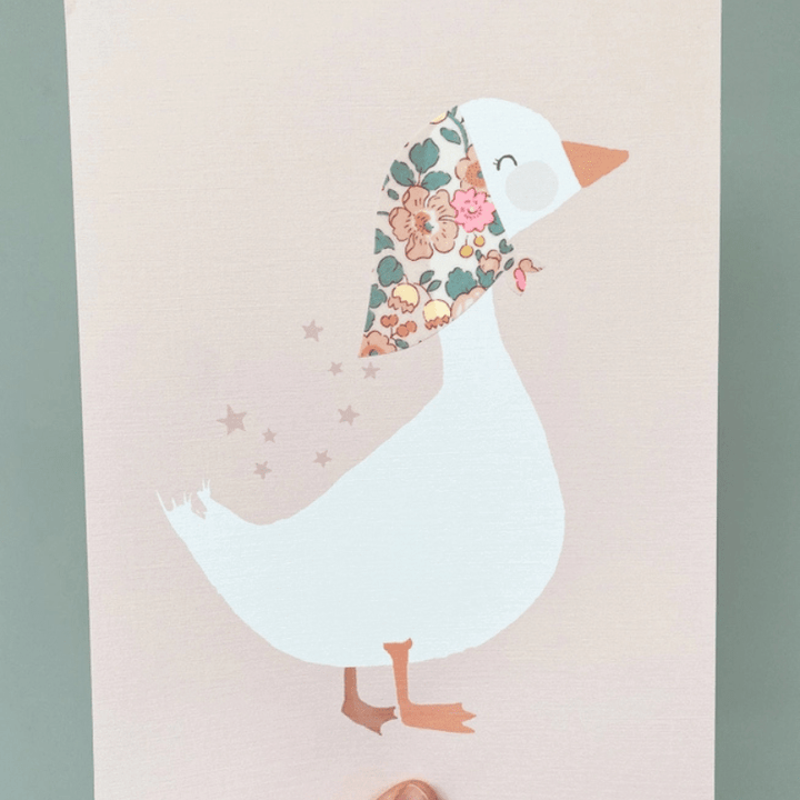 Liberty Fabric Duck Nursery Art Print by The Charming Press - Maude Kids Decor