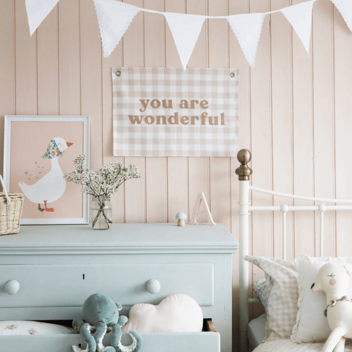 Liberty Fabric Duck Nursery Art Print by The Charming Press - Maude Kids Decor