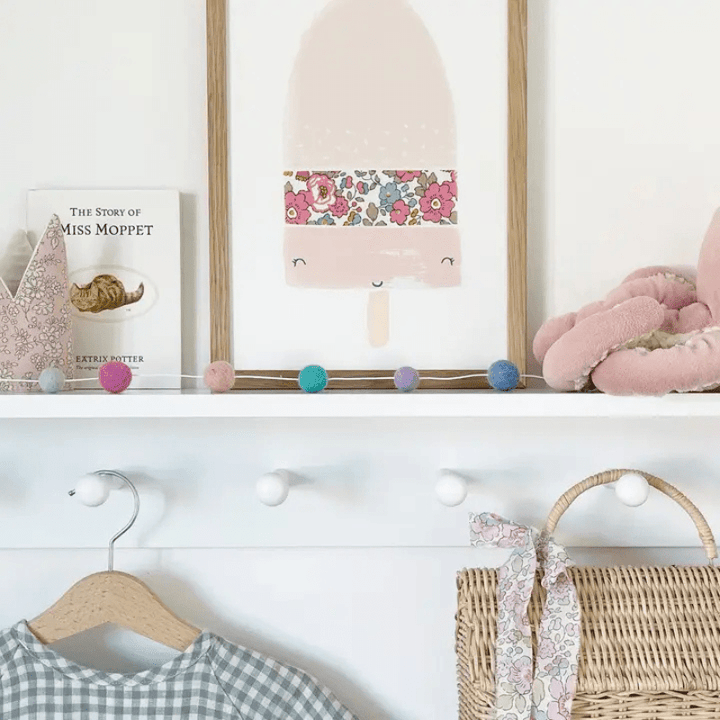 Liberty Fabric Lolly Nursery Art Print by The Charming Press - Maude Kids Decor