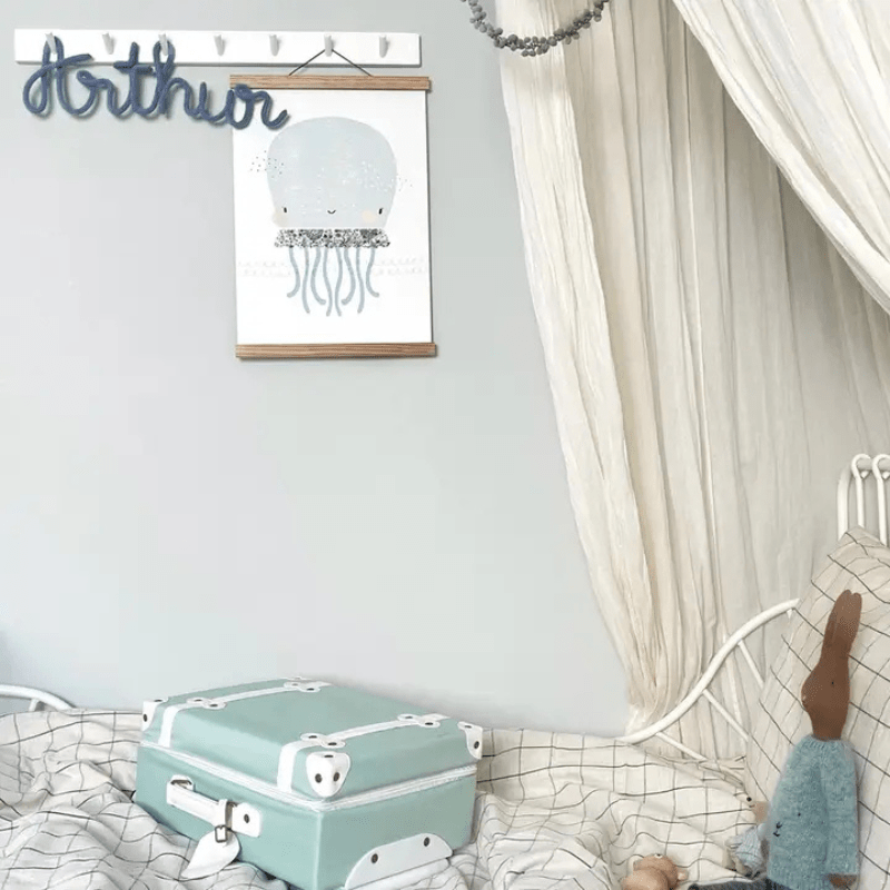 Liberty Fabric Octopus Nursery Art Print by The Charming Press - Maude Kids Decor