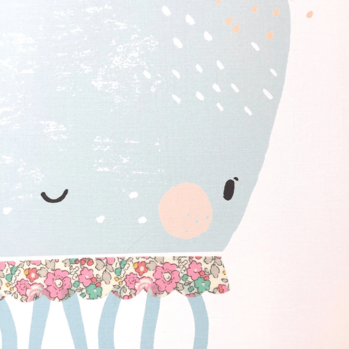 Liberty Fabric Octopus Nursery Art Print by The Charming Press - Maude Kids Decor